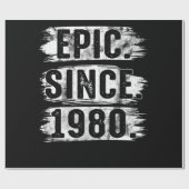 42e verjaardag  epic sinds 1980 42 jaar cadeaupapier (Vlak)