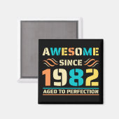 42e verjaardag Geweldige sinds 1982 Magneet (Voorkant / Achterkant)