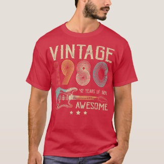 42e verjaardag Mannen 1980 Gui T-shirt