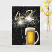 42e Verjaardag Sparklers met Beer Mok Kaart (Gele Bloem)