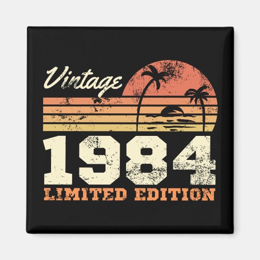 42e verjaardag Vintage 1984 gelimiteerde editie Magneet (Voorkant)