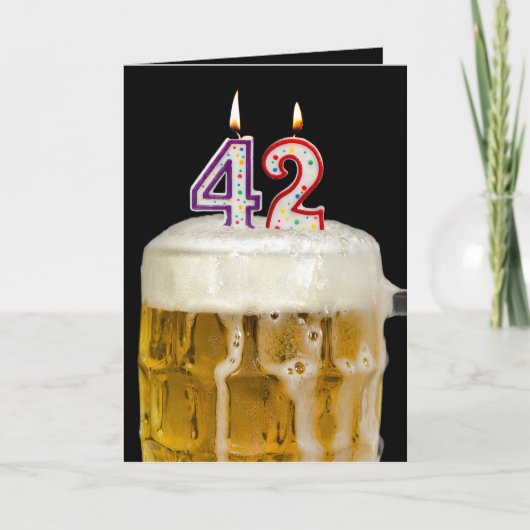 42e verjaardag zwarte bier kaart (Voorkant)