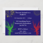 42e verjaardagsfeest uitnodigen kaart (Achterkant)