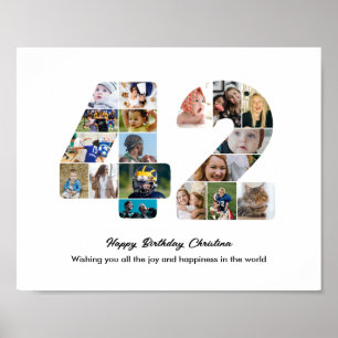 42e verpartij Nummer 42 Fotocollage Poster