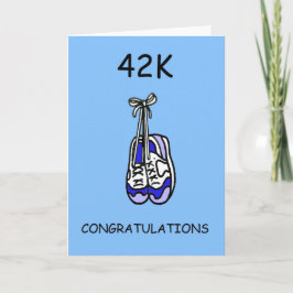 42K Marathon Gefeliciteerd voor hem Kaart