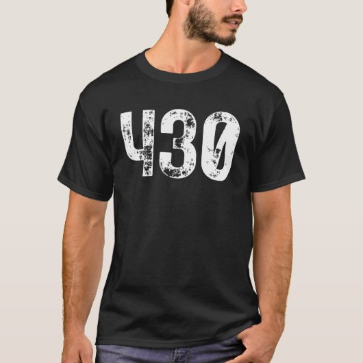 430 Area Code Tyler TX Mobile Telephone Area Code T-shirt (Voorkant)
