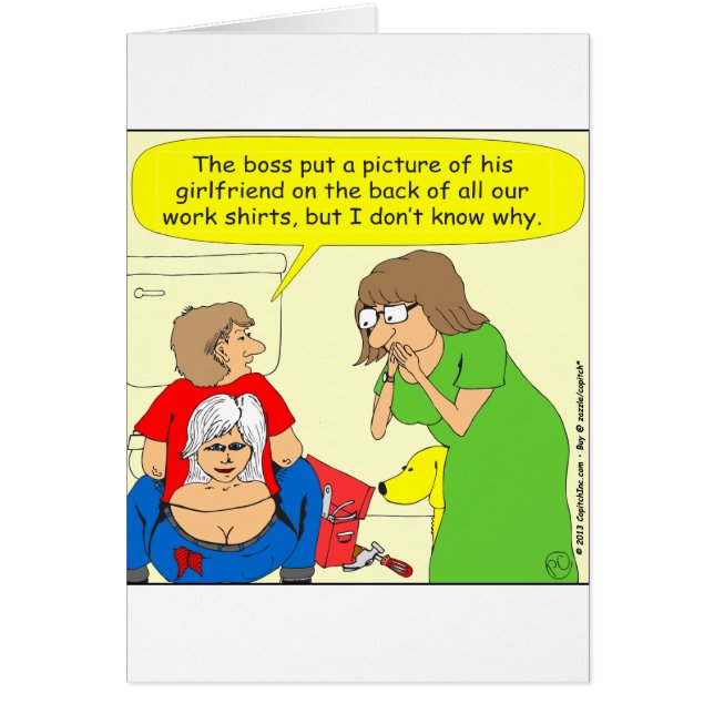 434 cartoon shirt met buttbarst (Voorkant)