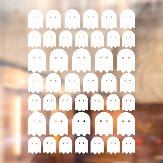 43 Ghosts Halloween White Ghouls Raamsticker (Vel 2)