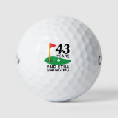 43 jaar en nog steeds swingende grappige 43e verja golfballen (Voorkant)