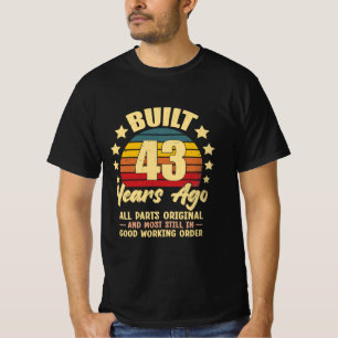 43 jaar geleden Alle onderdelen origineel 43e verj T-shirt