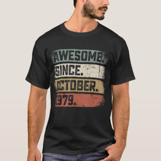 43 jaar Geweldige sinds oktober 1979 43e geboorte T-shirt