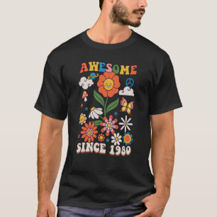 43 jaar oud Geweldige sinds 1980 Groovy Retro 43th T-shirt