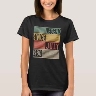 43 Jaar Oud Jongen Tiener Legend Sinds Juli 1980 4 T-shirt