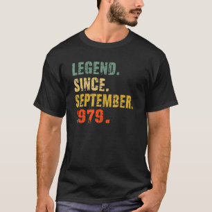 43 jaar oude 43e verjaardag Legende sinds septembe T-shirt