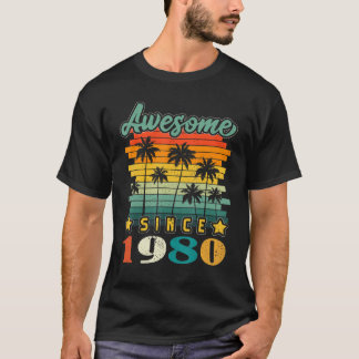 43 jaar oude cadeautjes  Geweldige sinds 1980 43th T-shirt