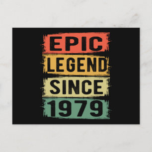 43 jaar oude dag 1979 epic Legend 43rd Birthday Briefkaart