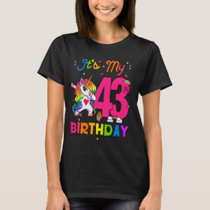 43 jaar oude eenhoorn Het is mijn 43e verjaardag m T-shirt
