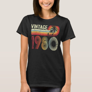 43 jaar Oude Mannen Vrouwen 1980 Retro 43th Birth T-shirt