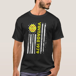 43 jaar oude Vintage 1979 Amerikaanse vlag 43e geb T-shirt