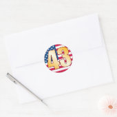 43 Verenigde Staten Goud Ronde Sticker (Envelop)
