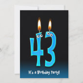 43e anniversaire Invitation de fête (Devant)