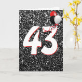 43e ballons d'anniversaire sur carte de Parties sc (Fleur jaune)