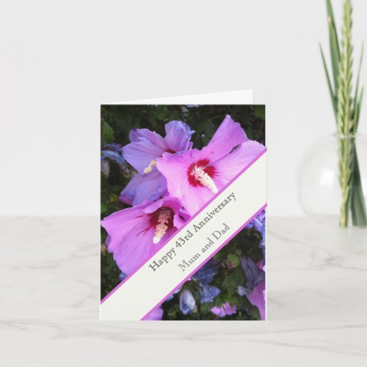 43e bruiloft Jubileum Kaart (Voorkant)