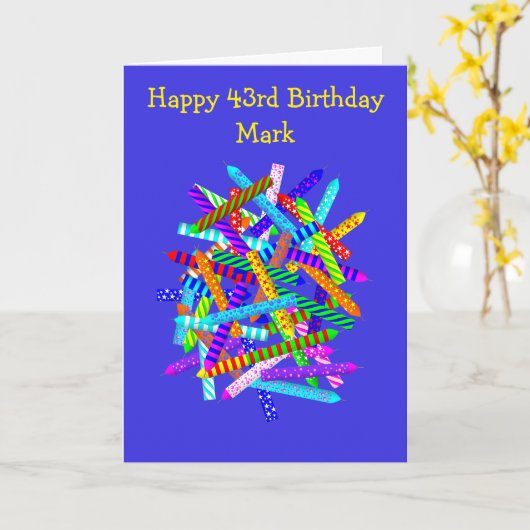 43e carte d'anniversaire (Fleur jaune)