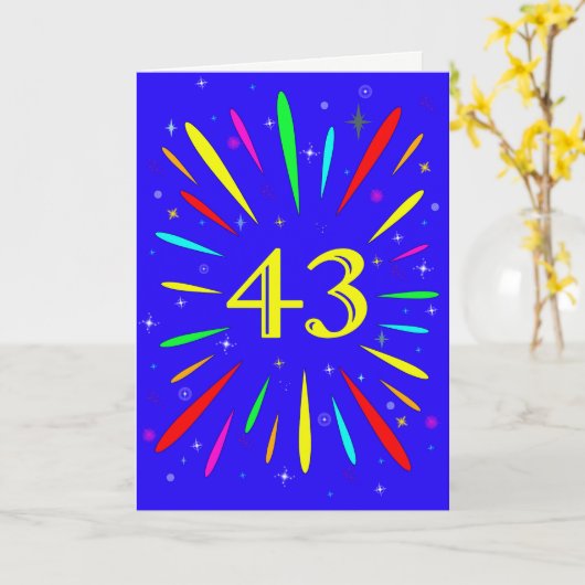 43e carte d'explosion d'anniversaire (Fleur jaune)