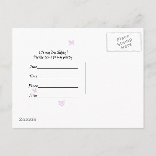 43e fête d'anniversaire Invitation (Dos)