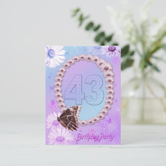 43e fête d'anniversaire Invitation (Debout devant)