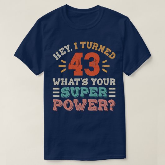 43e verjaardag 3 t-shirt (Design voorkant)