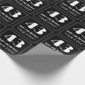 43e verjaardag - Art Deco Geïnspireerde look "43", Cadeaupapier (Hoek)