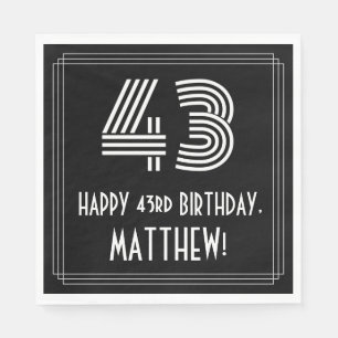43e verjaardag: Art Deco Geïnspireerde look "43" + Servet