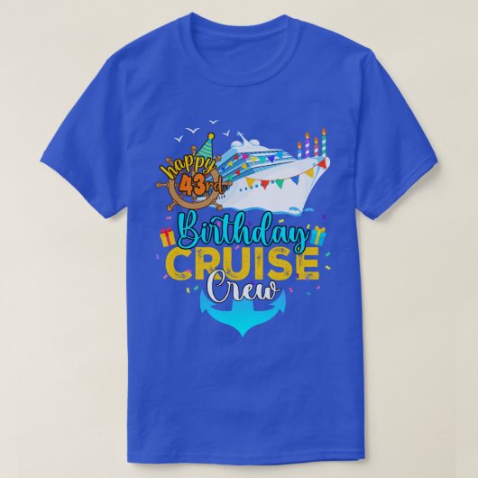43e verjaardag Cruise Crew T-shirt (Design voorkant)