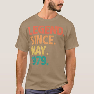 43e verjaardag Legende sinds mei 1979 43 jaar oud  T-shirt