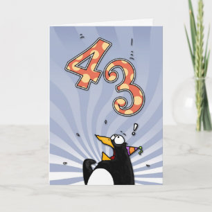 43e verjaardag - Penguin Surprise Card Kaart
