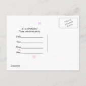 43e verjaardag uitnodiging briefkaart (Achterkant)