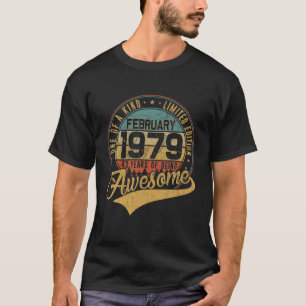 43rd Birthday Gift Retro Februari 1979 43 T-shirt