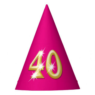 440 jaar roze goud feesthoedjes