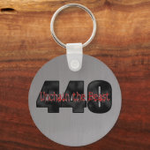440 Mopar Beast geborsteld staal Sleutelhanger (Voorkant)