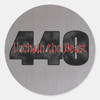 440 Mopar Beast grijs Ronde Sticker