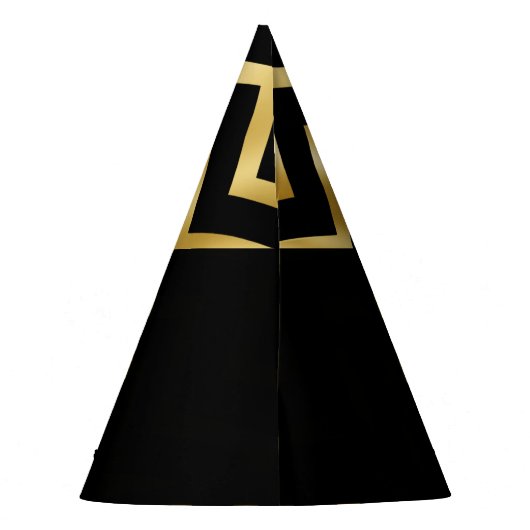 440e verjaardag chevron stripe feesthoedjes (Achterkant)