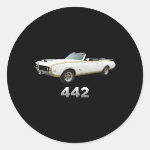 442 Oldsmobile Cutlass Auto Show 1970 1971 1972 Ronde Sticker