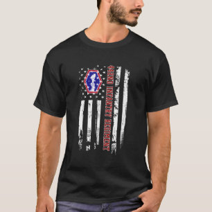 442e Infanterie Regit Veteran USA Flag Veterans Da T-shirt