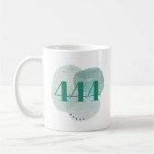 444 Engel Nummer Goddelijke Bescherming Affirmatie Koffiemok (Links)
