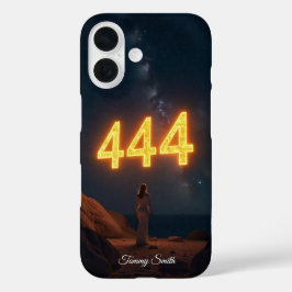 444 Engel Nummer Manifestatie – Goede Vibes iPhone 16 Hoesje