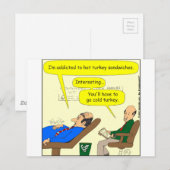 444 koude kalkoenen Cartoon Briefkaart (Voorkant / Achterkant)