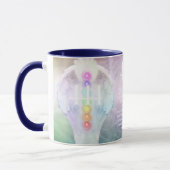 444 Numéros d'anges Chakra Anges ailes Café Mug (Gauche)
