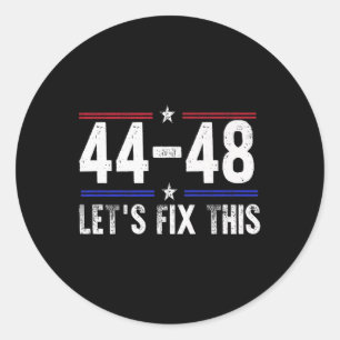 44 48 Obama 2028 4 juli 2025 Premium Ronde Sticker